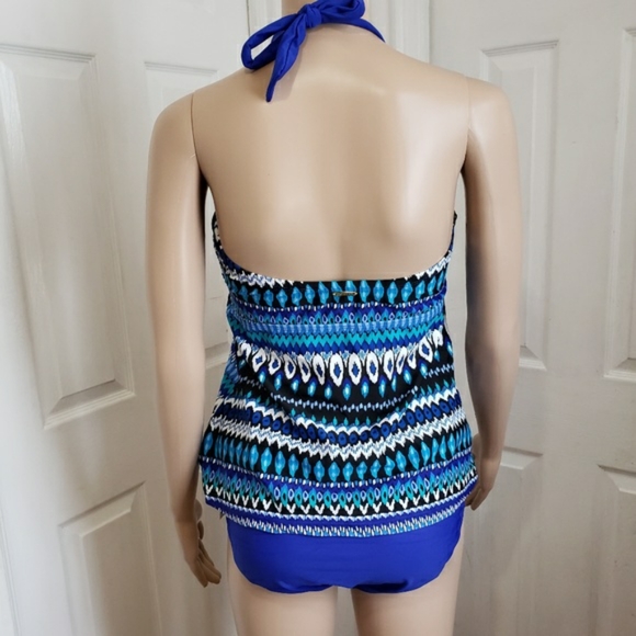 NEW! Jones NY Aztec Flyaway Halter Tankini-10 - Picture 4 of 6
